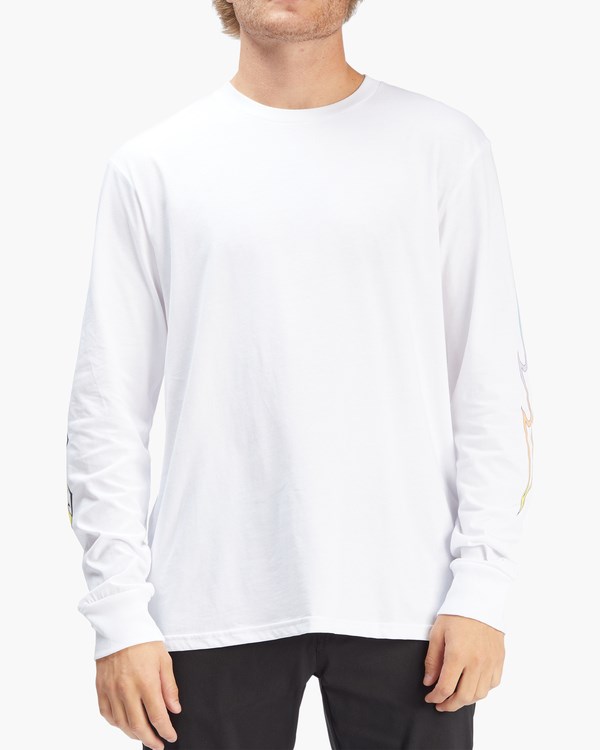 Billabong D Bah Wave Washed Long Sleeve T-Shirt Bílé | QJWOYU-410