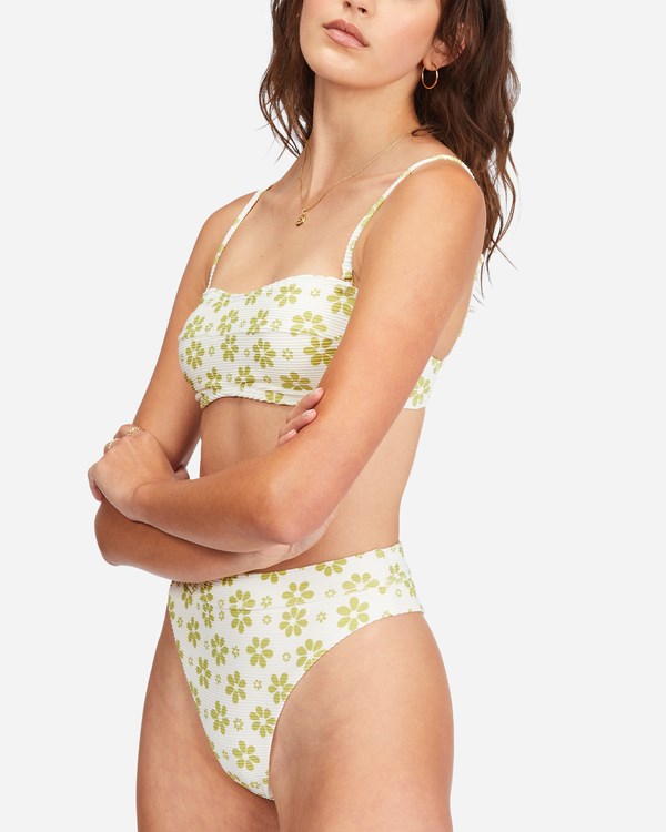 Billabong Daisy Chain High Maya Bikiny Bottoms Salt Crystal | GKTLOY-812