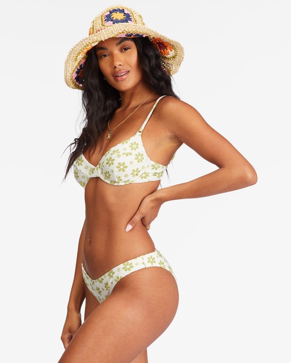 Billabong Daisy Chain Tropic Bikiny Bottoms Salt Crystal | LFIRHO-730