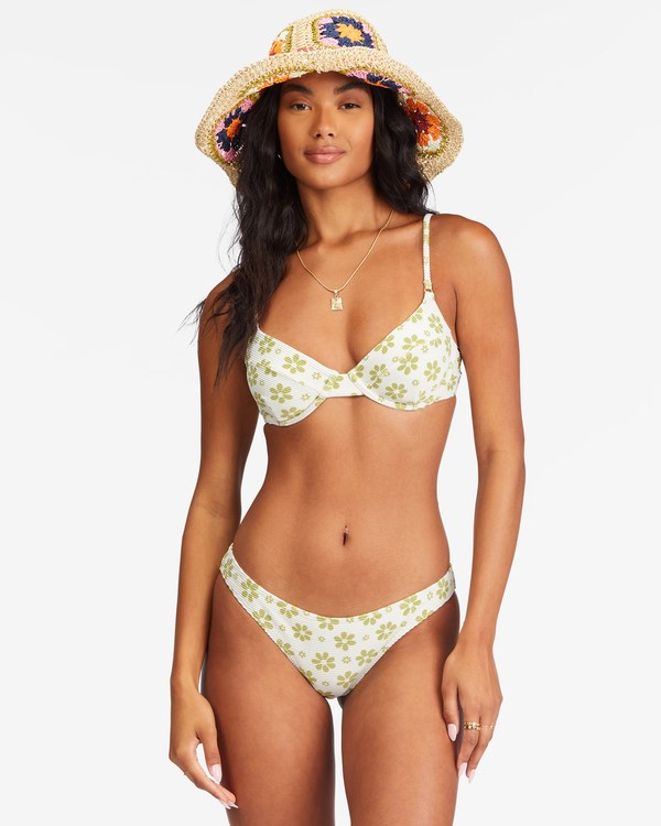 Billabong Daisy Chain Tropic Bikiny Bottoms Salt Crystal | LFIRHO-730