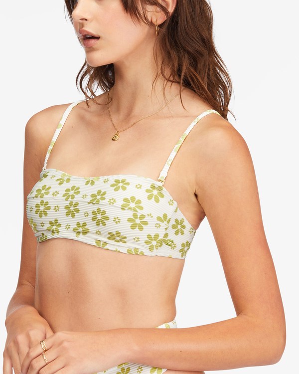 Billabong Daisy Chain Tube Top Bikiny Top Salt Crystal | PUWYMN-036