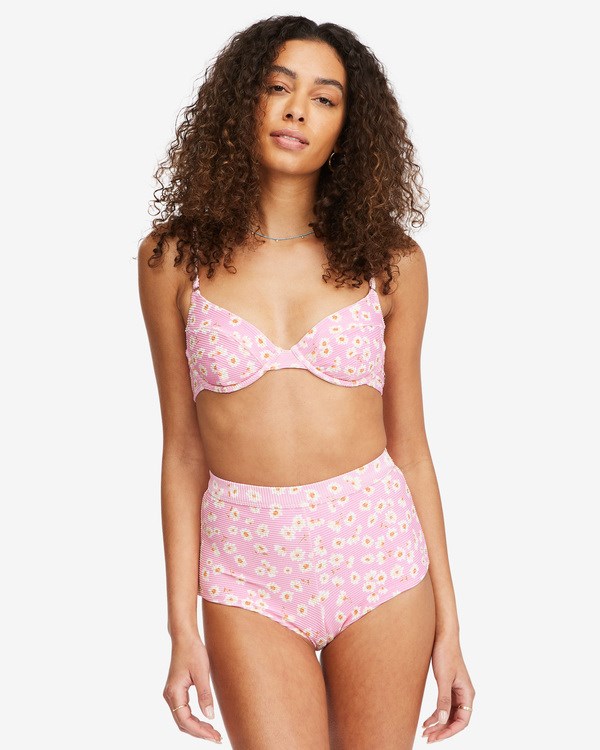 Billabong Daisy Craze Morgan Underwire Bikiny Top Růžové | PQGCOW-359