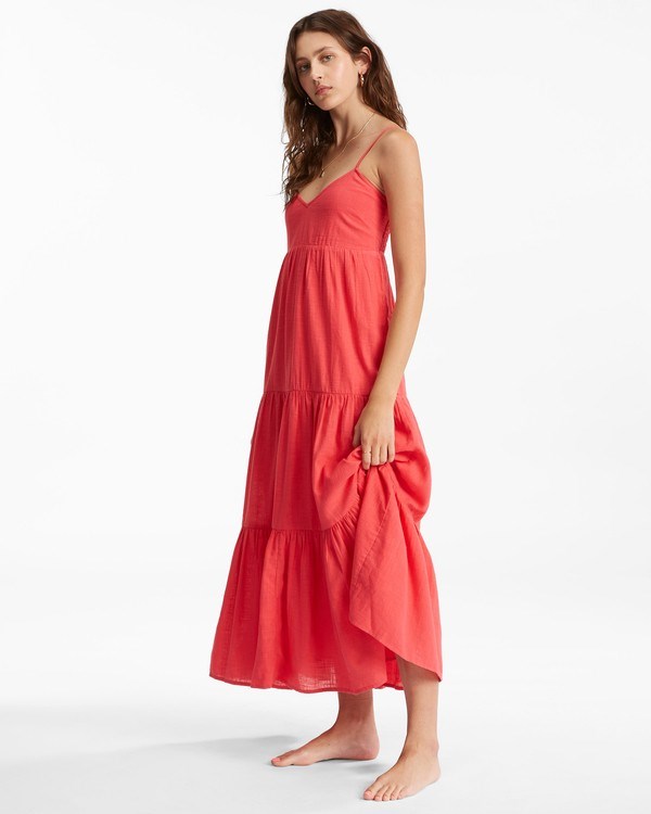 Billabong Dance Away Maxi Šaty Fuego | LECVDQ-042