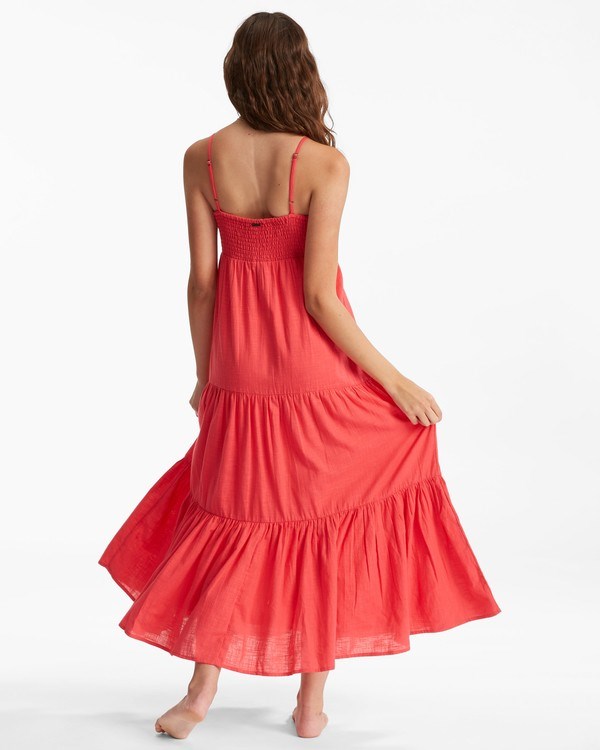 Billabong Dance Away Maxi Šaty Fuego | LECVDQ-042