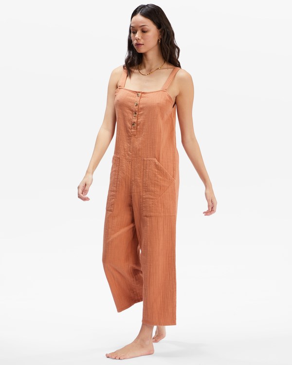 Billabong Daydream Jumpsuit Toffee | COSXHN-042
