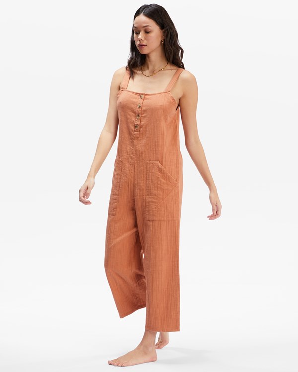 Billabong Daydream Jumpsuit Toffee | COSXHN-042