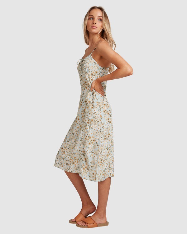 Billabong Del Mar Midi Šaty Blankyt | YIFPUW-580