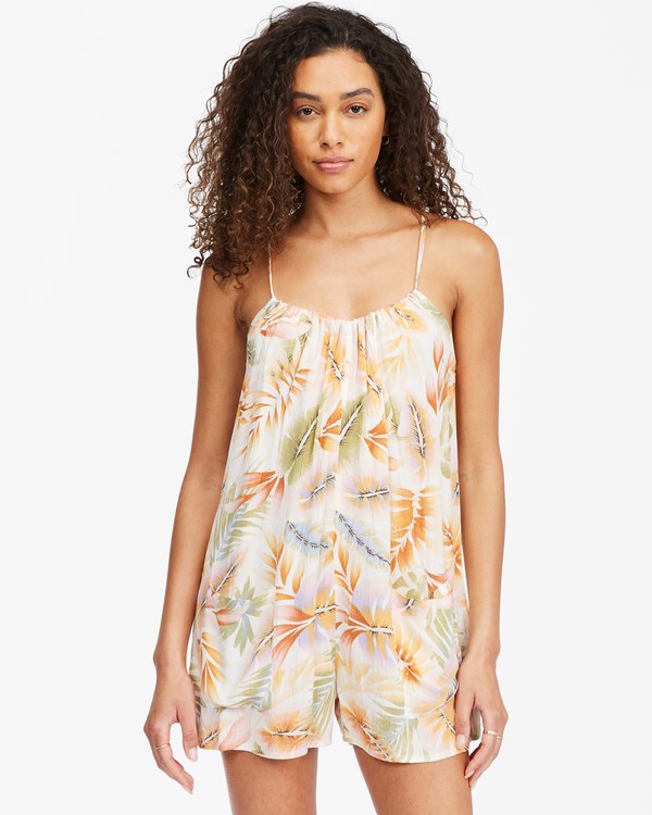 Billabong Del Sur 2 Beach Cover-Up White/Multi | ZUHRCK-571