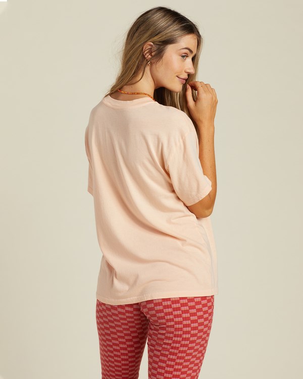 Billabong Desert Nights Grafická Boyfriend T-Shirt Soft Peach | GLQOUZ-718