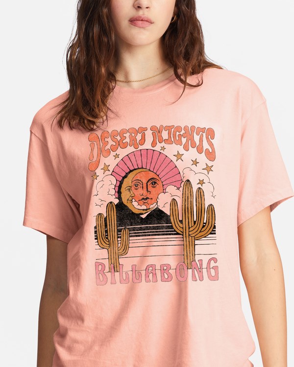 Billabong Desert Nights Grafická Boyfriend T-Shirt Soft Peach | GLQOUZ-718