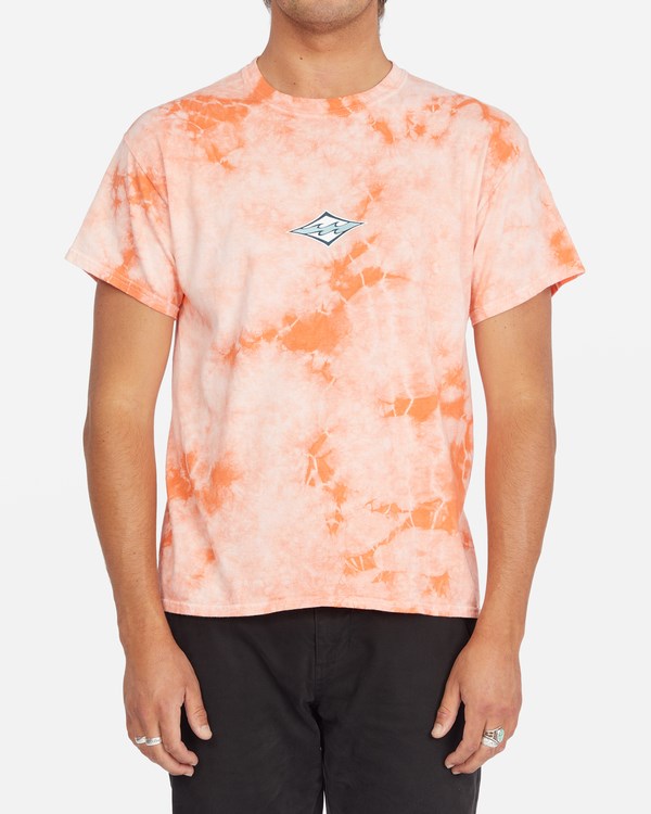 Billabong Diamond Wave Tie-Dye Krátké Sleeve T-Shirt Melon | HTZREF-642