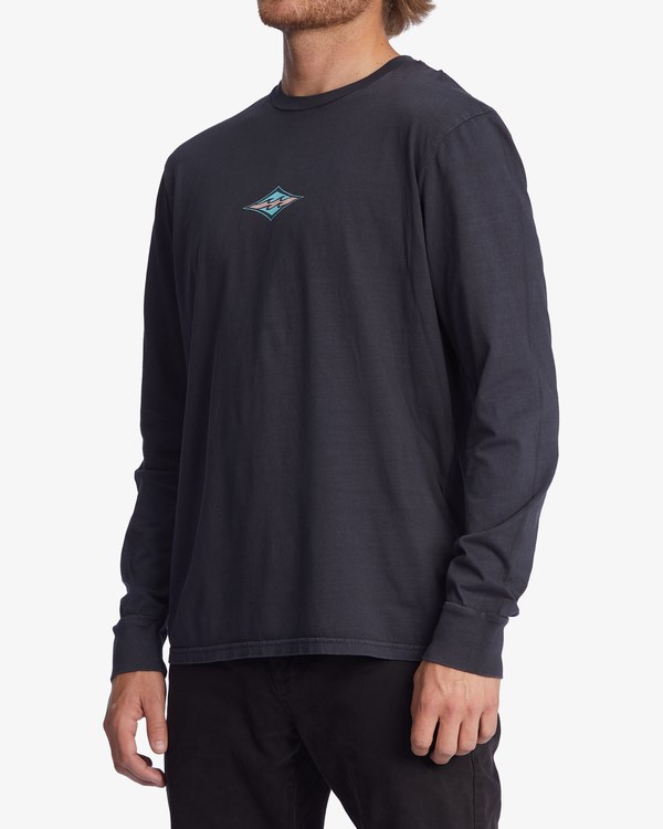 Billabong Diamond Wave Washed Long Sleeve T-Shirt Černé | HUGSBT-830
