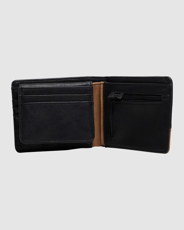 Billabong Dimension Bi-Fold Wallet Black/Tan | WXEILS-950