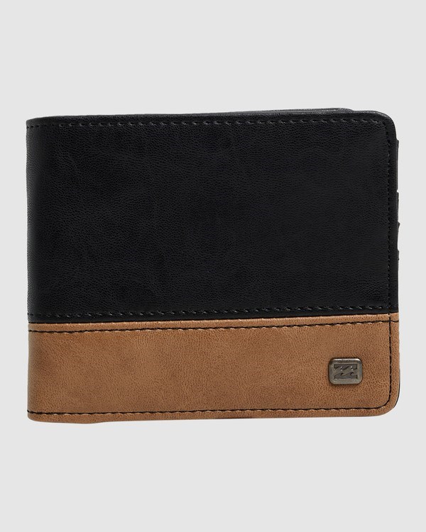 Billabong Dimension Bi-Fold Wallet Black/Tan | WXEILS-950