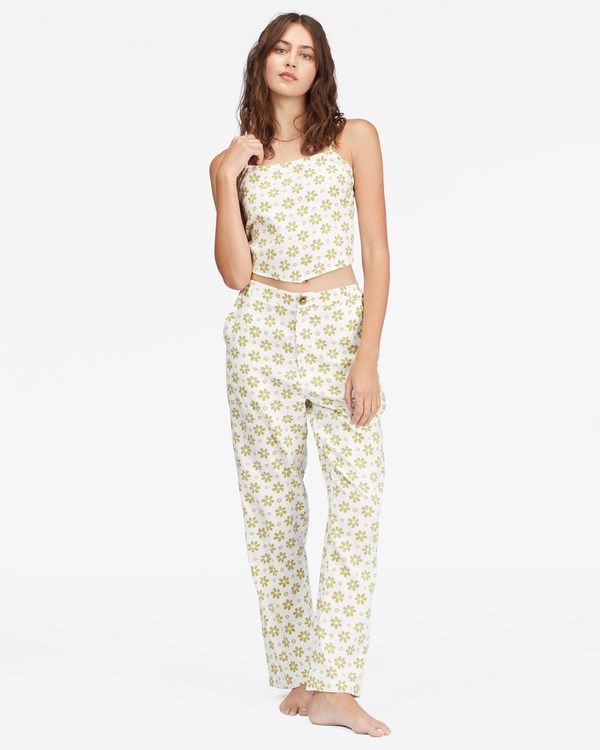 Billabong Double Take Handkerchief Crop Top Salt Crystal | KSCIMX-378