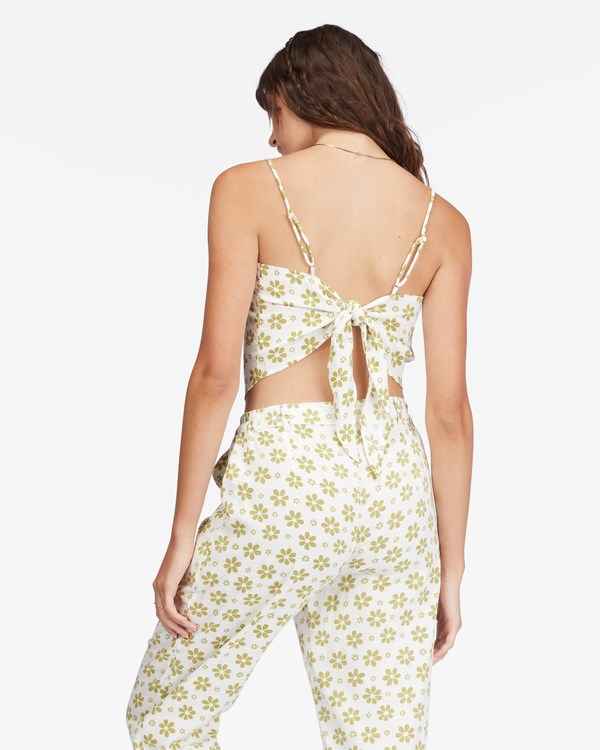 Billabong Double Take Handkerchief Crop Top Salt Crystal | KSCIMX-378
