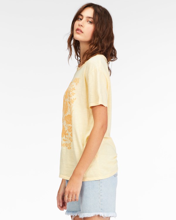Billabong Dream All Day Boyfriend T-Shirt Buttermilk | YZFPUM-912