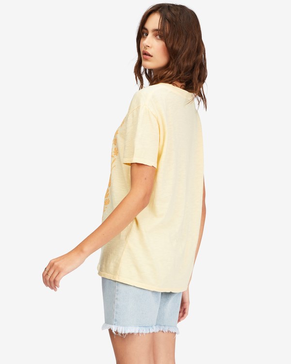 Billabong Dream All Day Boyfriend T-Shirt Buttermilk | YZFPUM-912