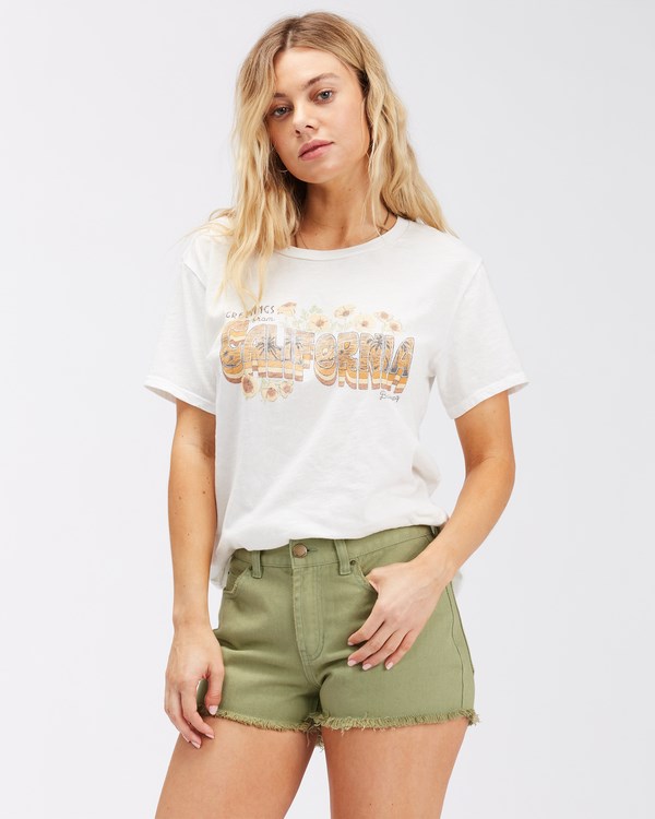 Billabong Drift Away Frayed Shorts Avocado | SHDBCM-513