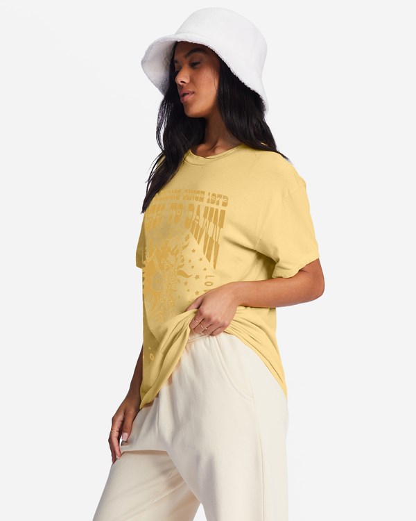 Billabong Dusk To Dawn Grafická Boyfriend T-Shirt Mellow Daze | XAGFSV-291