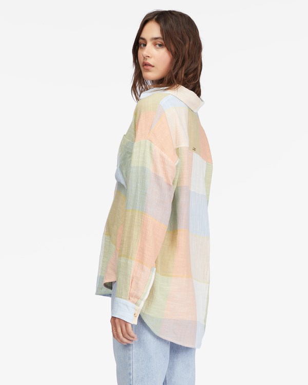 Billabong Easy Breezy Long Sleeve Button-Up Shirt Multi | IDAPSF-260