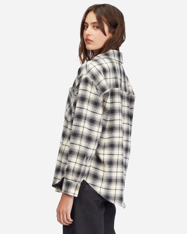 Billabong Easy Breezy Long Sleeve Button-Up Shirt Černé | ZMHKRB-851