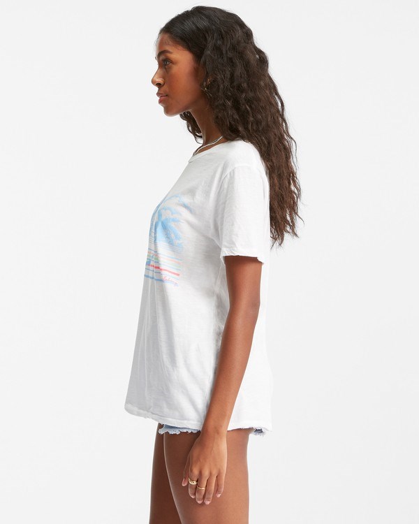 Billabong Enjoy The Journey Boyfriend T-Shirt Salt Crystal | SEJWDF-690