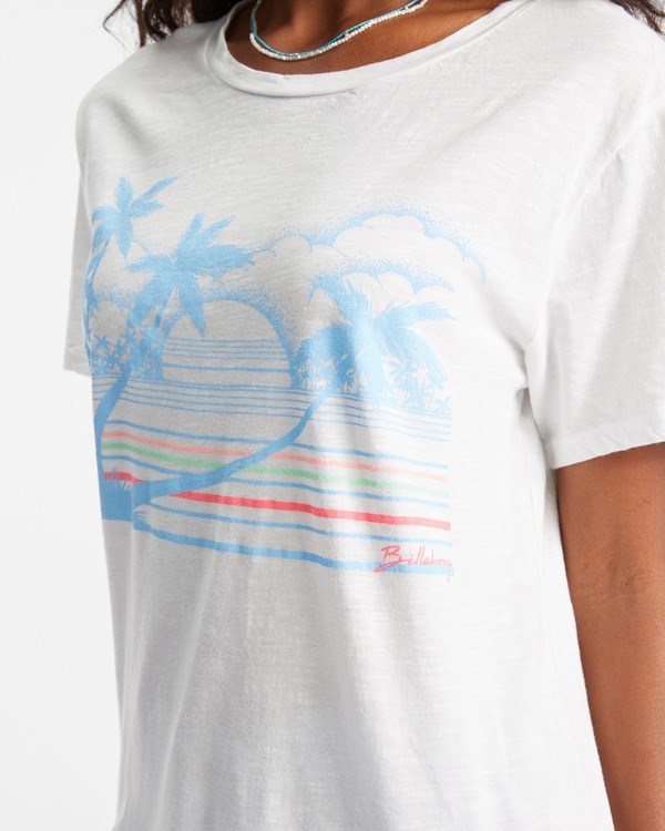 Billabong Enjoy The Journey Boyfriend T-Shirt Salt Crystal | SEJWDF-690