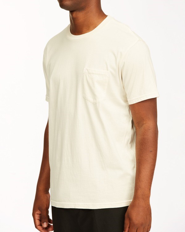 Billabong Essential Pocket Wave Washed T-Shirt Bílé | LSGOEB-374