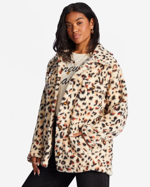 Billabong Fairbanks Button-Up Teddy Bear Jacket Čokolády | HRWXYB-017