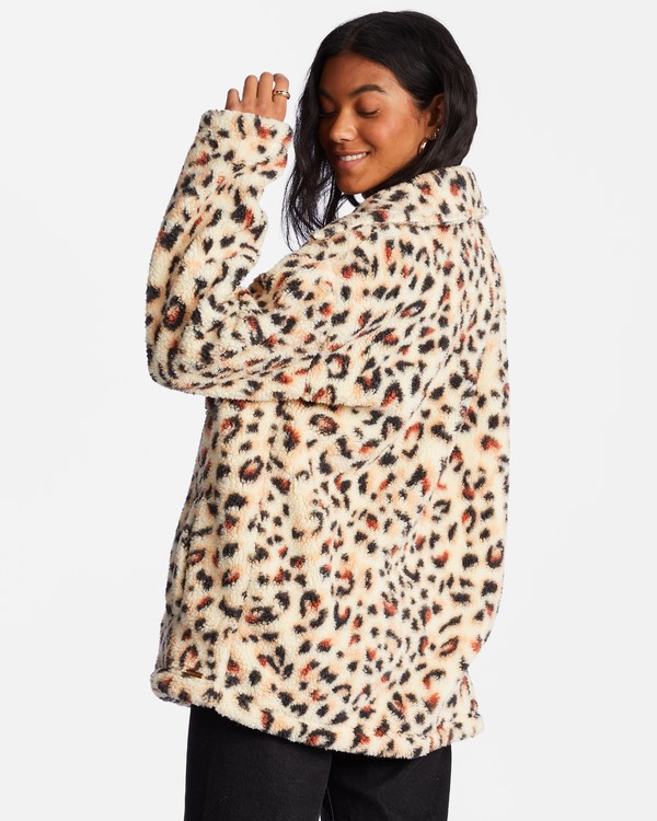 Billabong Fairbanks Button-Up Teddy Bear Jacket Čokolády | HRWXYB-017