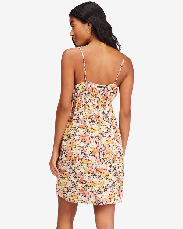 Billabong Feelin Blue Mini Slip Šaty Multi | XIRAOJ-218
