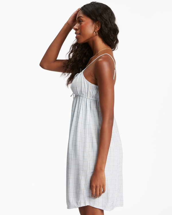 Billabong Feelin Blue Mini Slip Šaty Rain Drop | LUYIXO-792