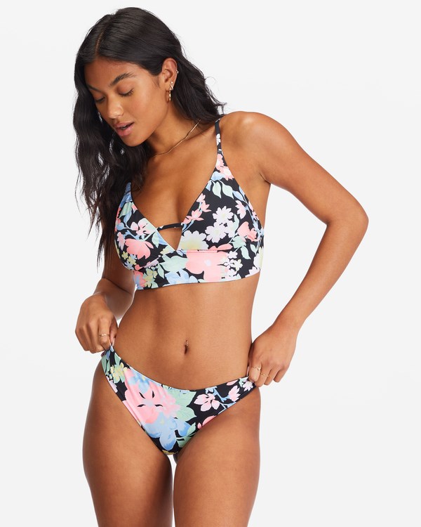 Billabong Feelin Tropical Lowrider Reversible Low Rise Bikiny Bottoms Multi | XCJDOL-216