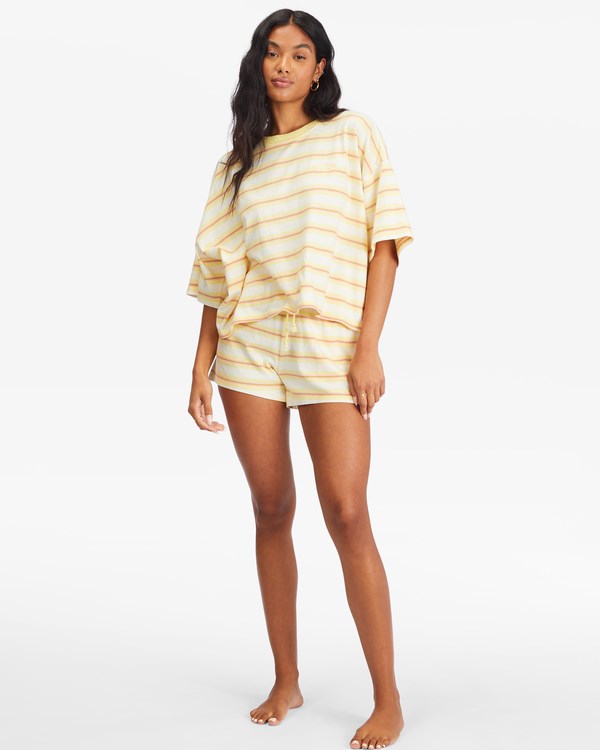 Billabong Feeling Free Boxy T-Shirt Pina Colada | YTRZOM-173