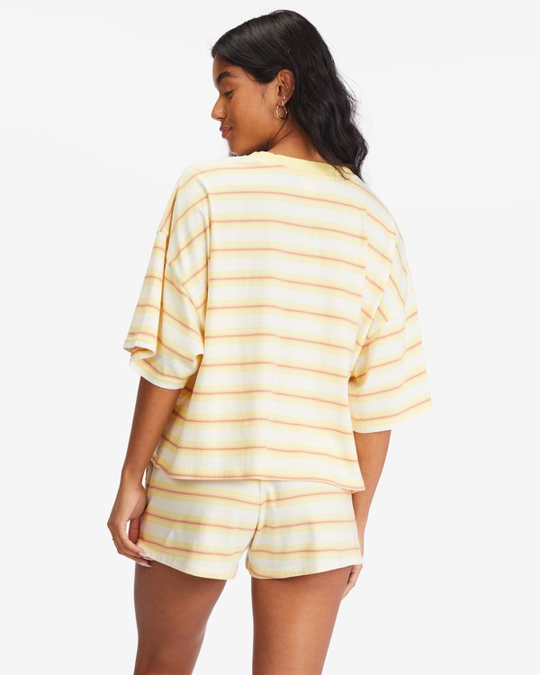 Billabong Feeling Free Boxy T-Shirt Pina Colada | YTRZOM-173
