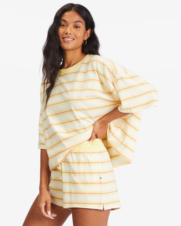 Billabong Feeling Free Boxy T-Shirt Pina Colada | YTRZOM-173