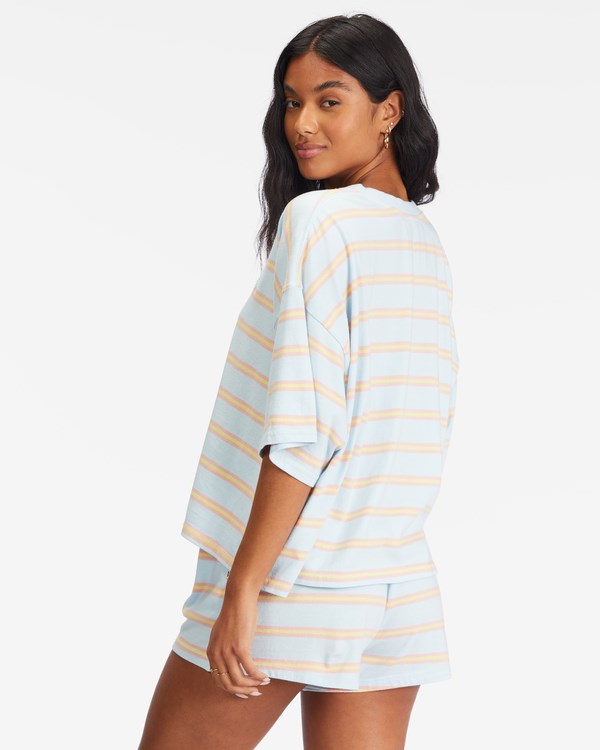 Billabong Feeling Free High-Waisted Knit Shorts Morning Sky | FQWHOC-942