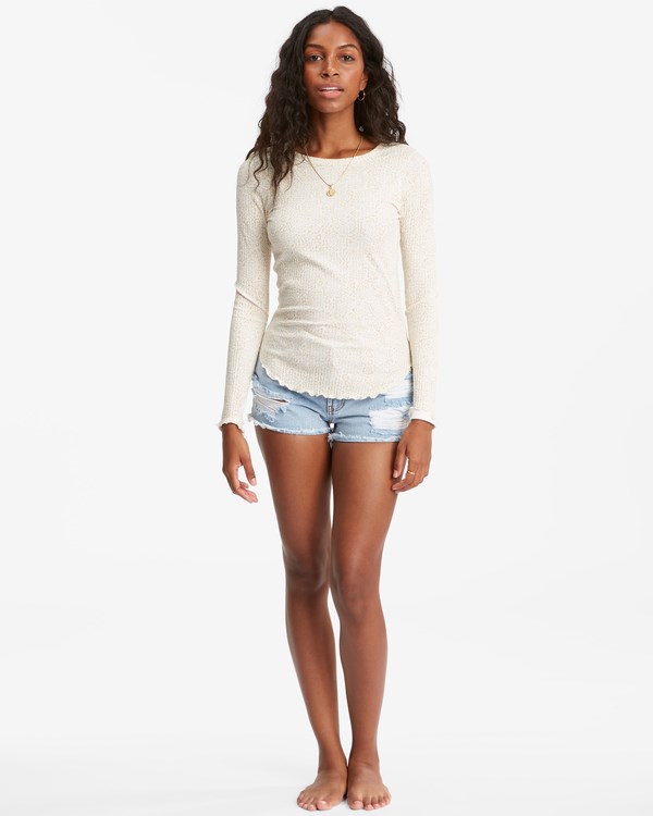 Billabong Fine By Me Long Sleeve Top Bílé | MFILRA-723