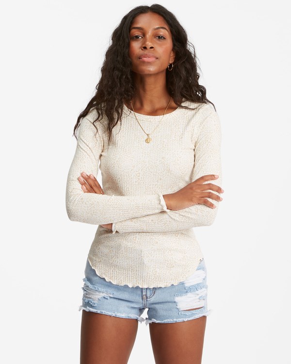 Billabong Fine By Me Long Sleeve Top Bílé | MFILRA-723