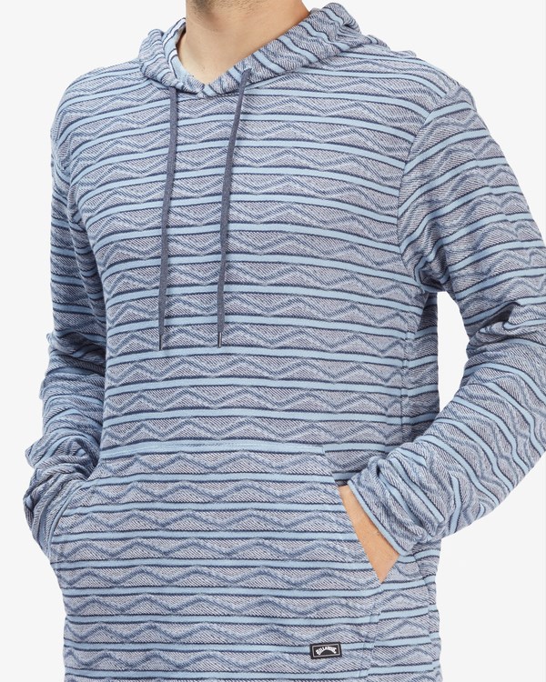 Billabong Flecker Lite Pullover Hoodie Denim | KXNPBY-639