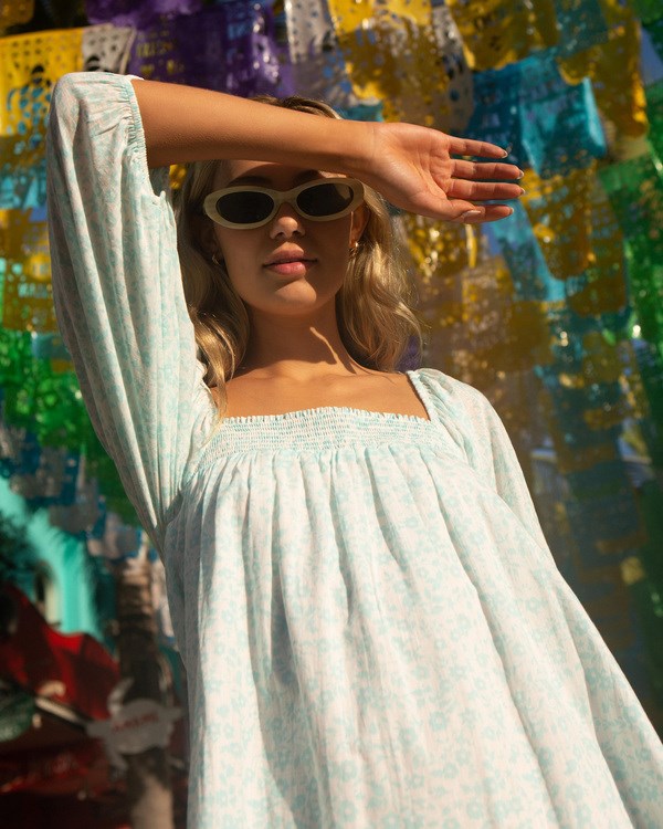 Billabong Floral Fields Babydoll Šaty Rain Drop | GNRCZI-681