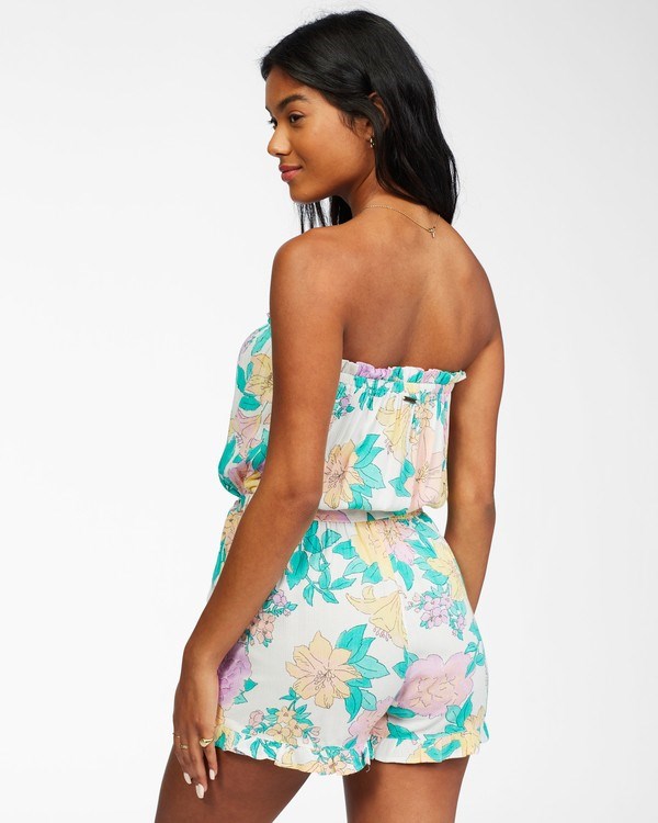Billabong Flower Days Romper Salt Crystal | BREUQT-261
