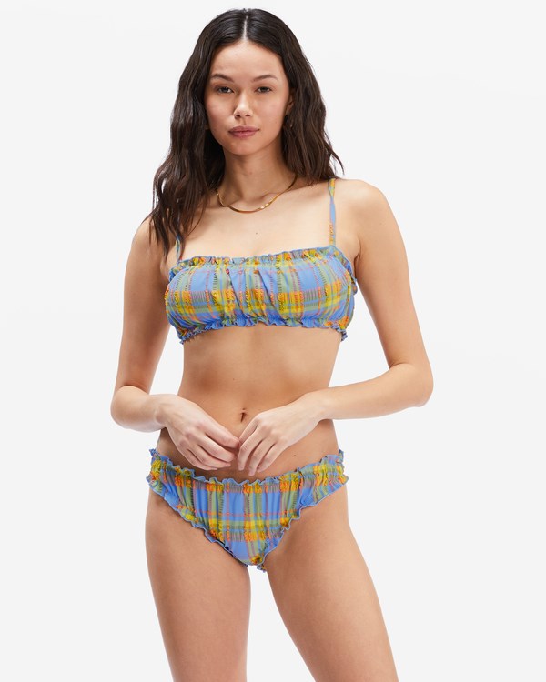 Billabong Fool For You Ruffle Tank Bikiny Top Multi | PEYOSL-965