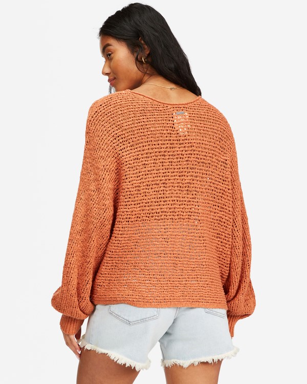Billabong Forever Golden V-Neck Pullover Svetrové Toffee | DYJMKE-241
