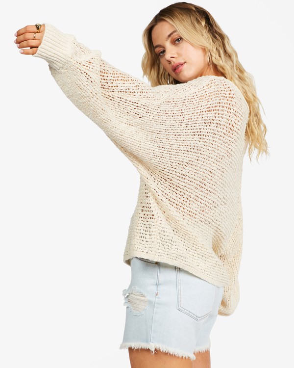 Billabong Forever Golden V-Neck Pullover Svetrové Bílé | MTEPQR-680