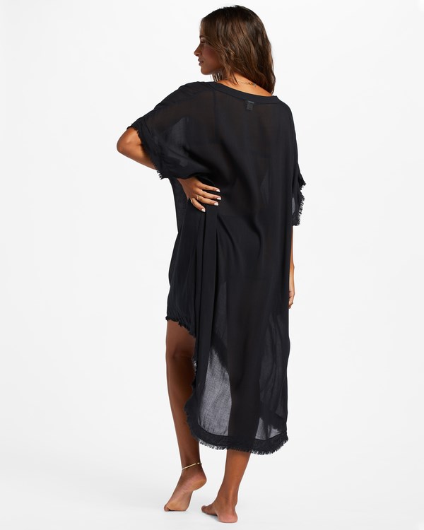 Billabong Found Love Midi Beach Cover-Up Černé | WELQTX-127