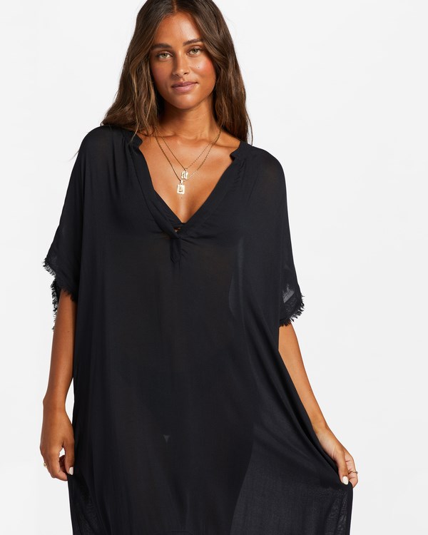 Billabong Found Love Midi Beach Cover-Up Černé | WELQTX-127
