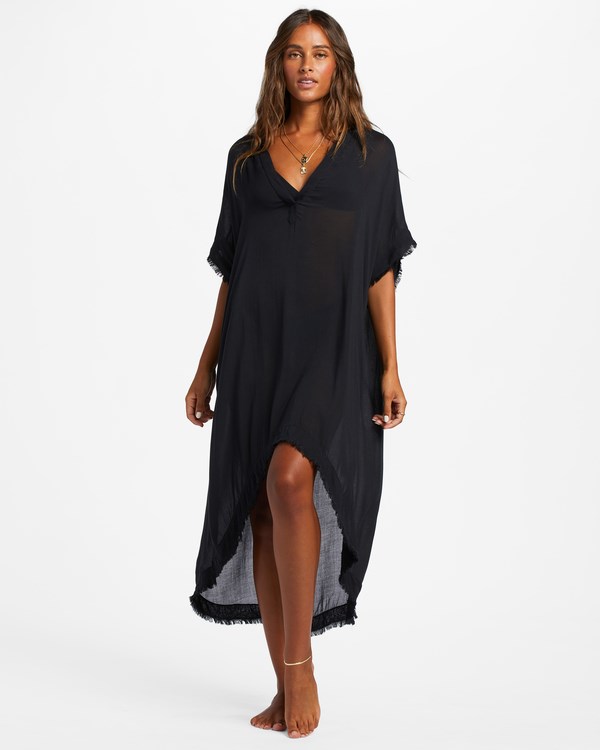 Billabong Found Love Midi Beach Cover-Up Černé | WELQTX-127