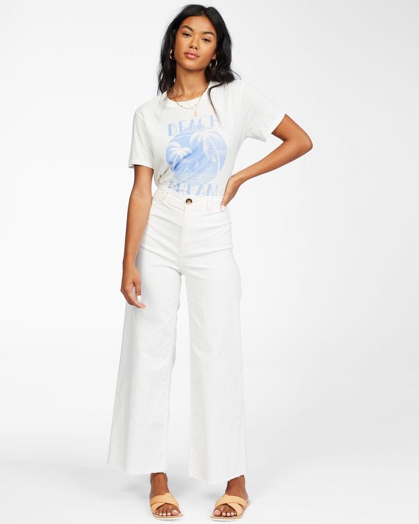Billabong Free Fall High-Pasem Pants Salt Crystal | NTXGCV-203